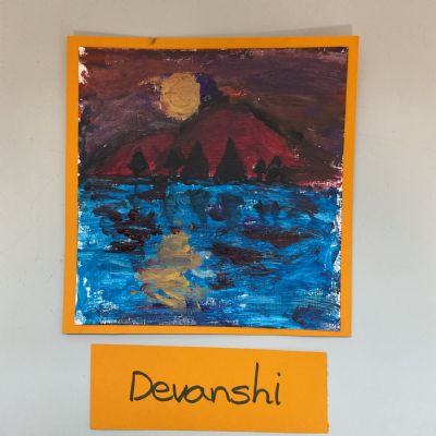 Reflection in the style of Van Gogh